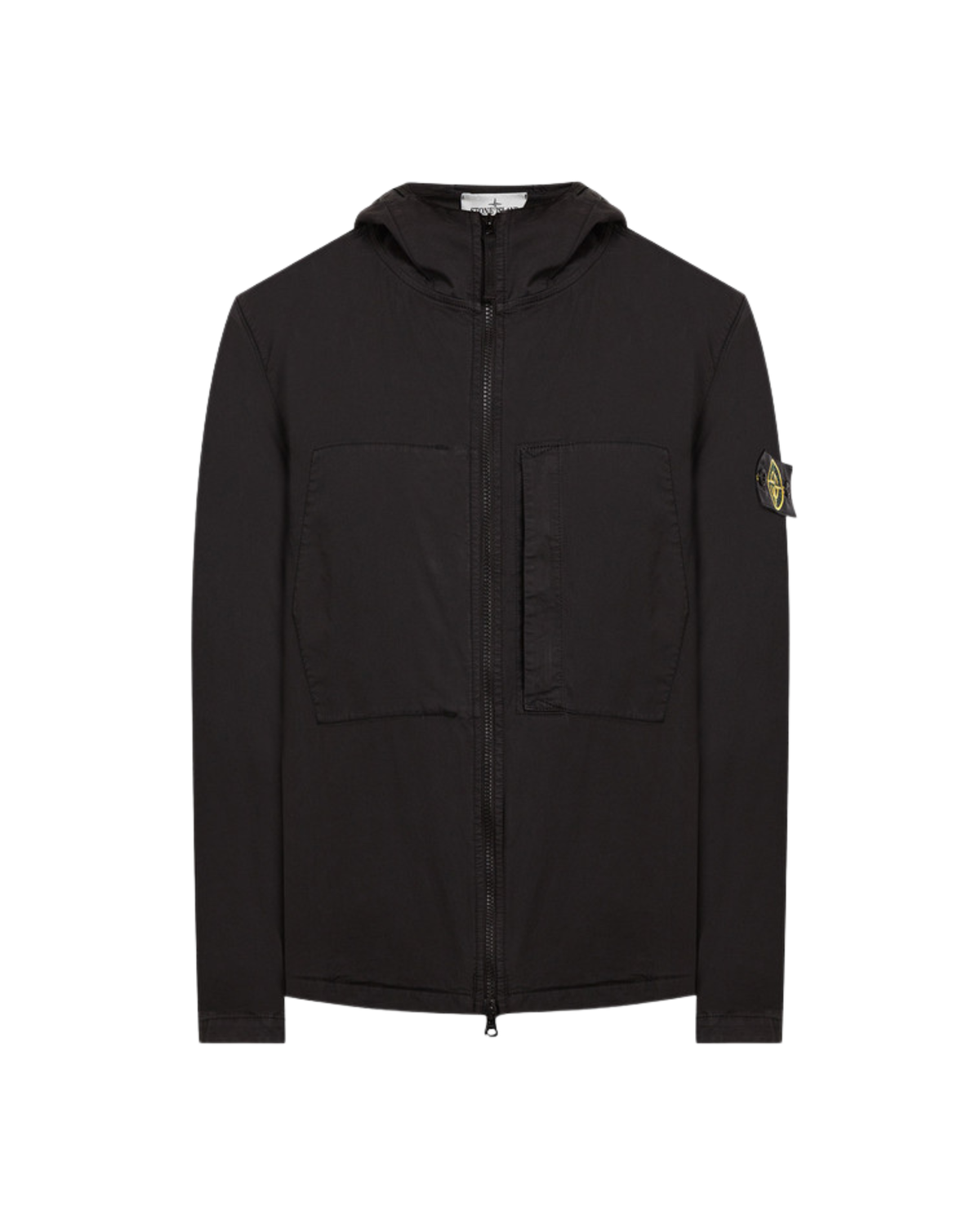 Stone Island Patch Hooded Jacket - "Black"