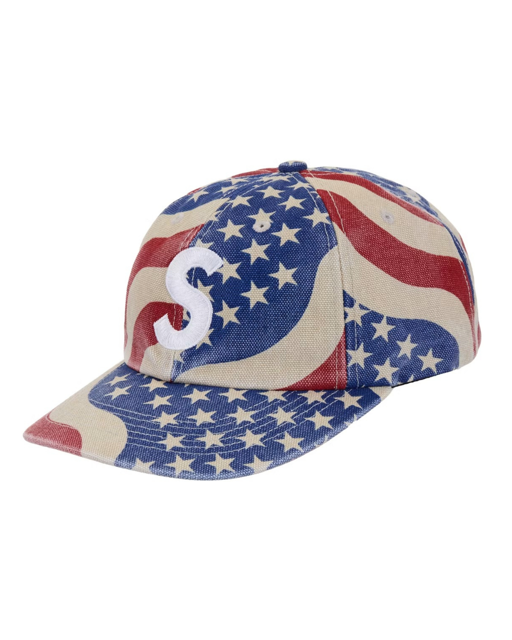 Supreme S Logo 6-Panel Cap (SS26) - "Flag"