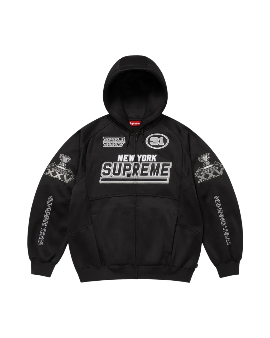 Supreme Football Zip Up Hoodie - "Black"