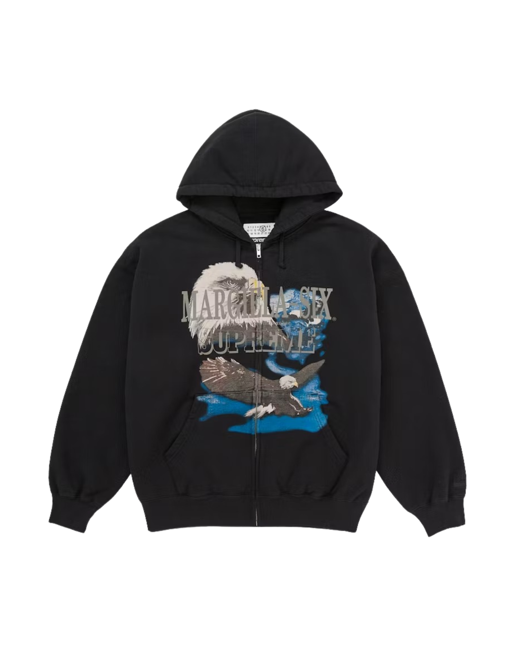 Supreme MM6 Maison Margiela Eagle Zip Up Hoodie - "Black"