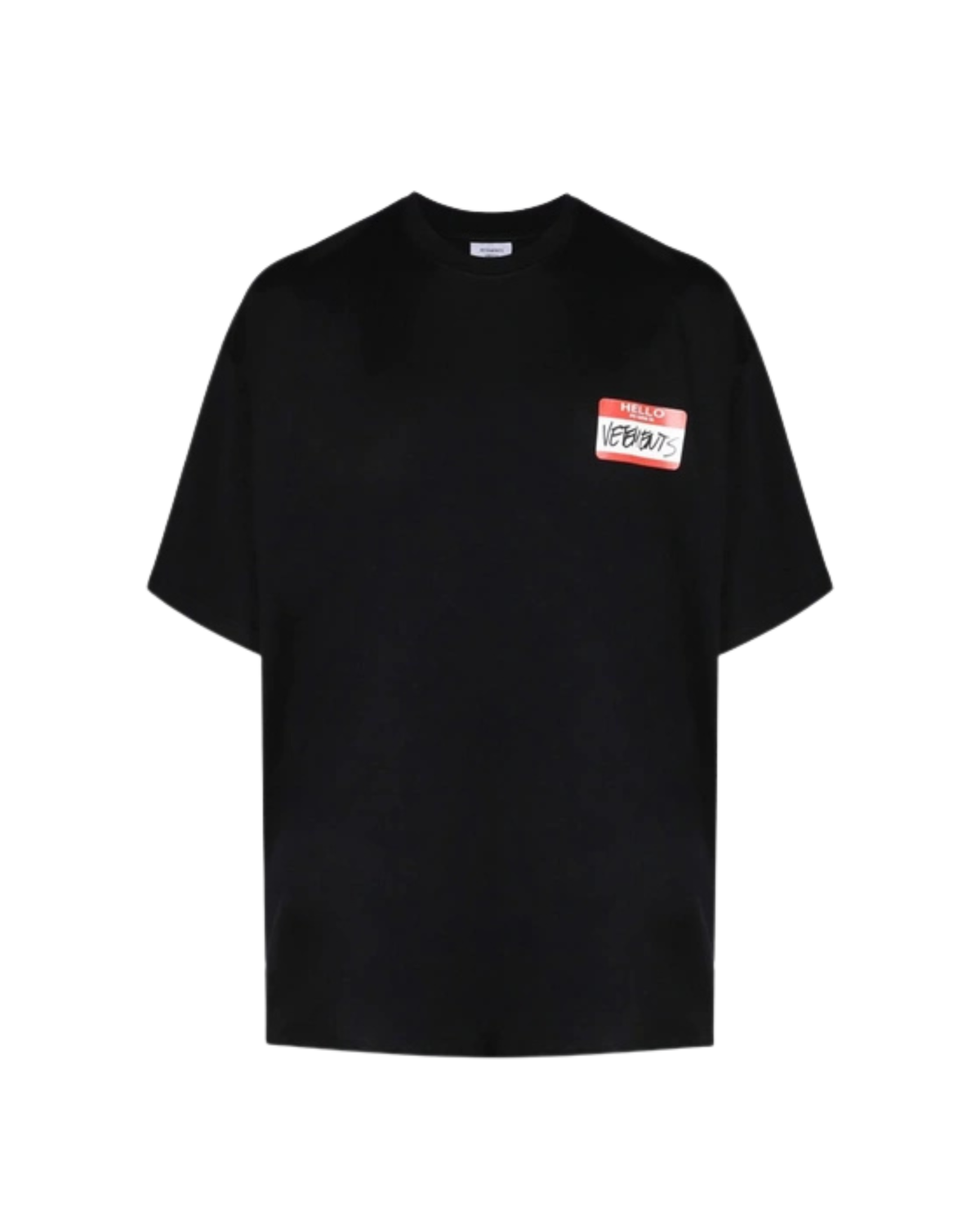 Vetements Hello My Name Is Vetements T-Shirt - "Black/Red"
