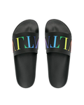 Valentino Garavani Logo Slides - "Black/Multi Colour"