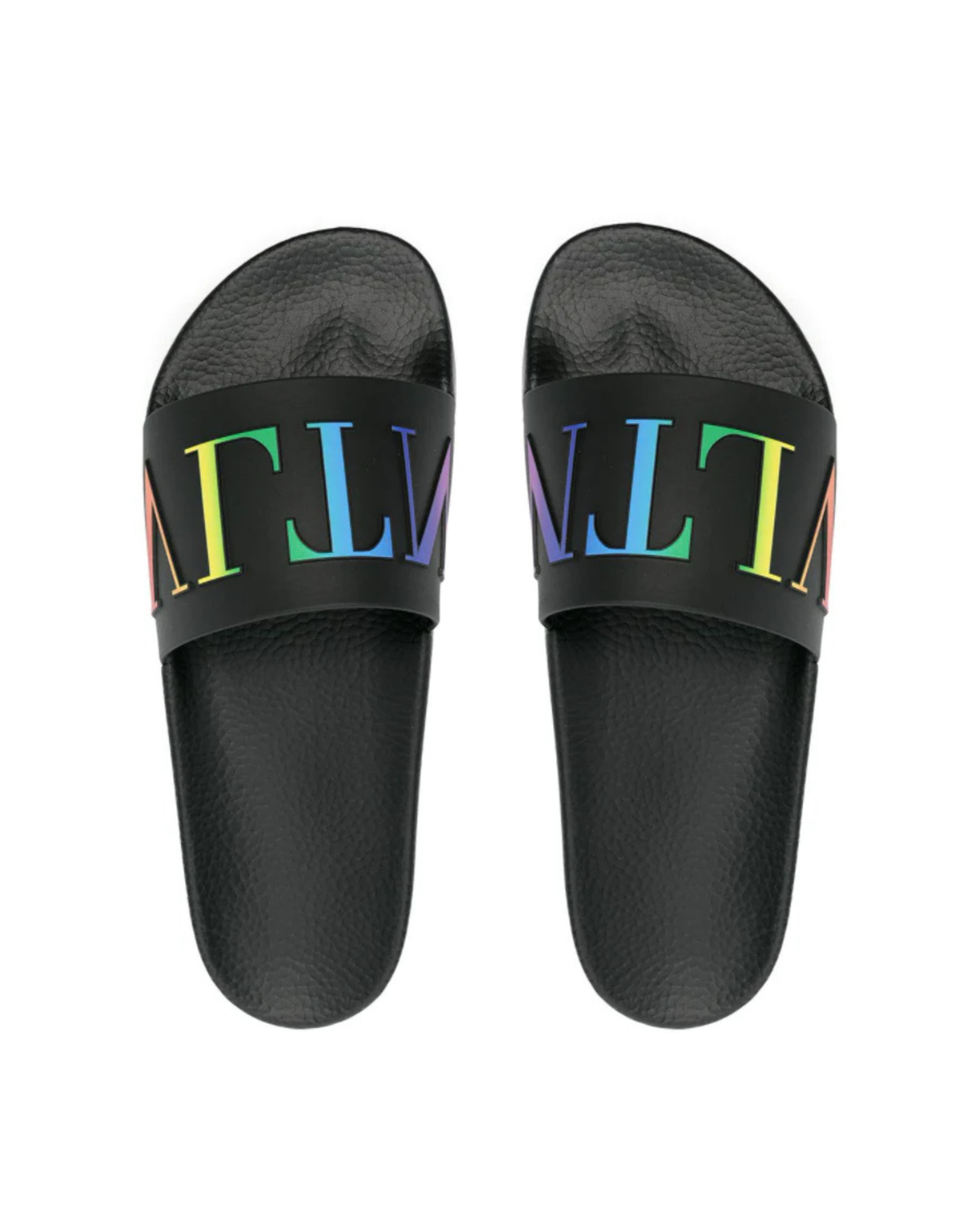 Valentino Garavani Logo Slides - "Black/Multi Colour"