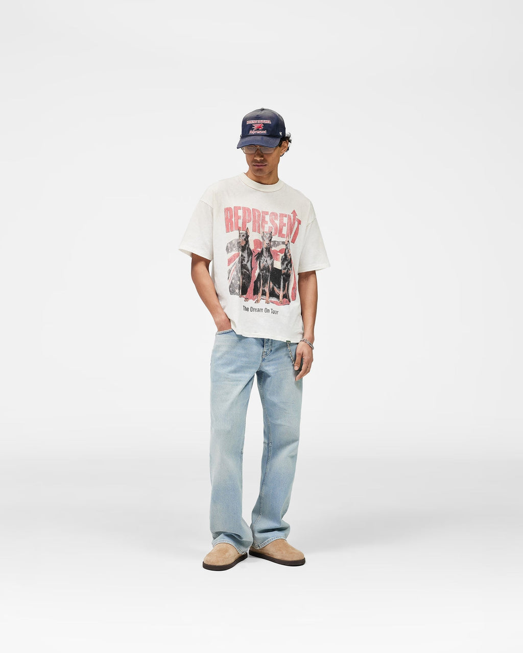Represent Dream On Tour T-shirt - "Washed Ecru"