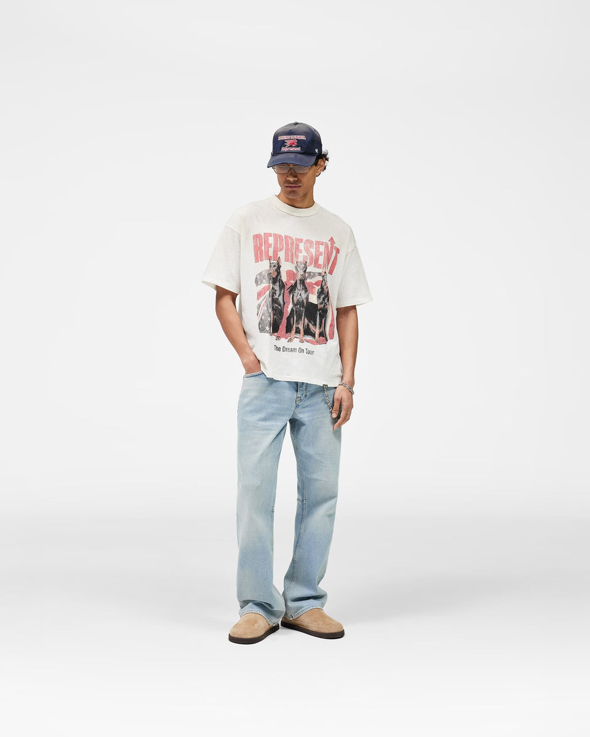 Represent Dream On Tour T-shirt - "Washed Ecru"